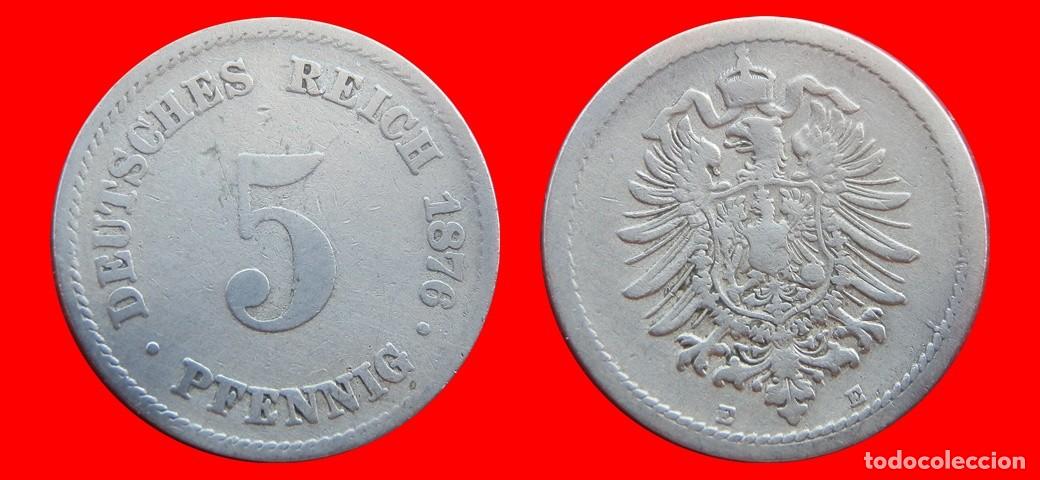 Monedas antiguas de Europa: 5 PFENNIG 1876E IMPERIO ALEMANIA-150554