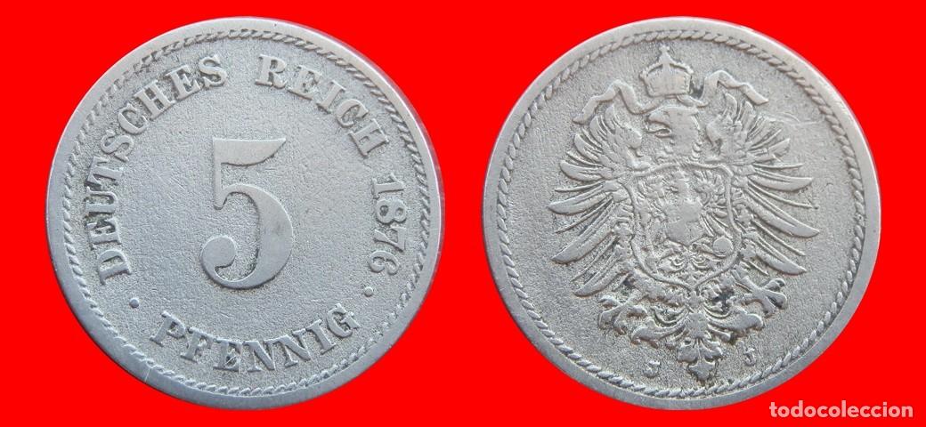 Monedas antiguas de Europa: 5 PFENNIG 1876J IMPERIO ALEMANIA-150556