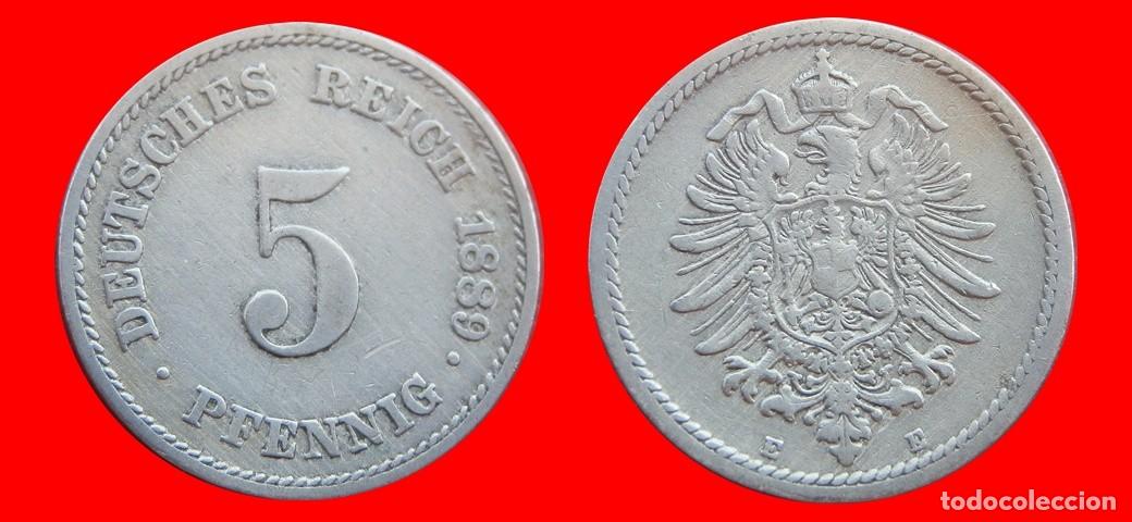 Monedas antiguas de Europa: 5 PFENNIG 1889E IMPERIO ALEMANIA-150557