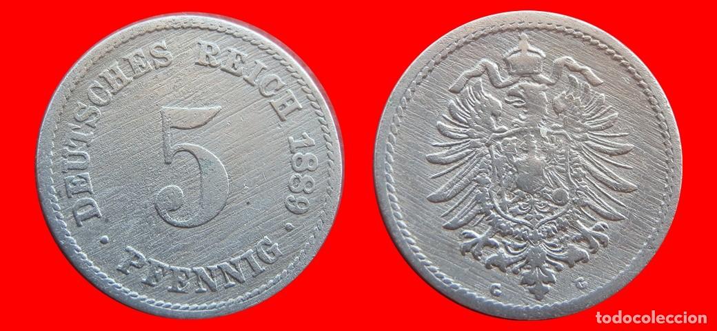 Monedas antiguas de Europa: 5 PFENNIG 1889G IMPERIO ALEMANIA-150558