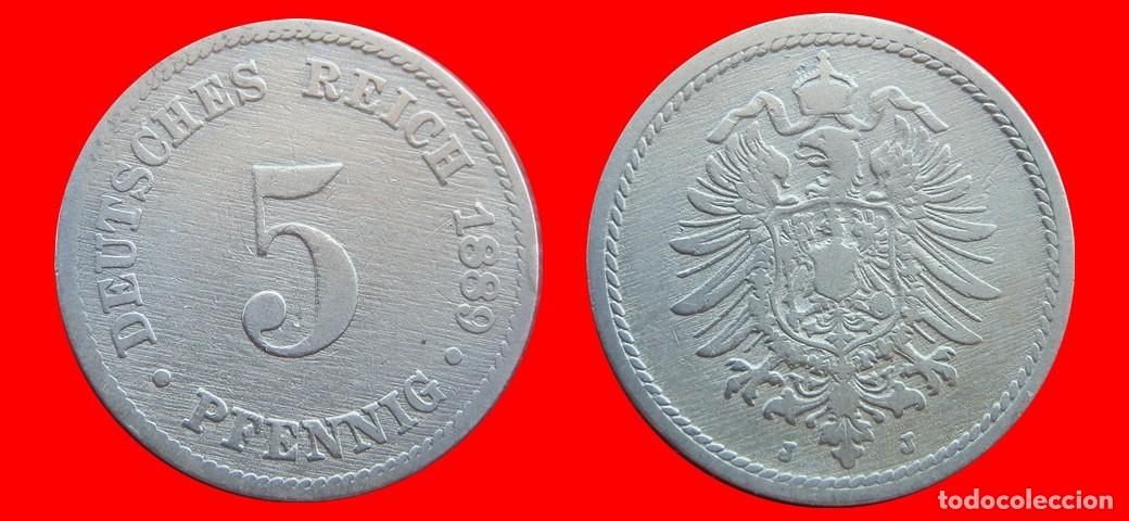 Monedas antiguas de Europa: 5 PFENNIG 1889J IMPERIO ALEMANIA-150559