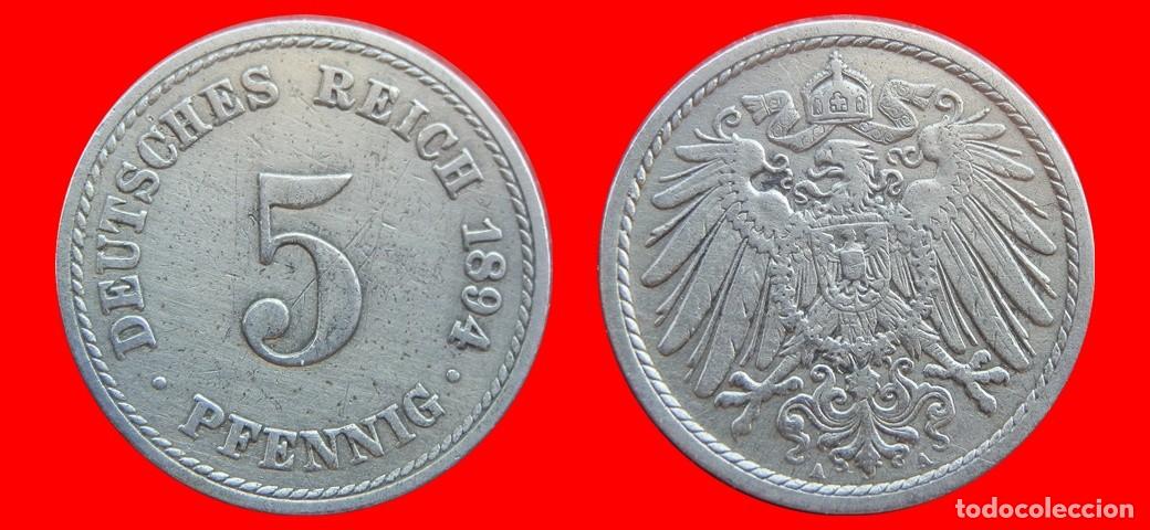 Monedas antiguas de Europa: 5 PFENNIG 1894A IMPERIO ALEMANIA-150561