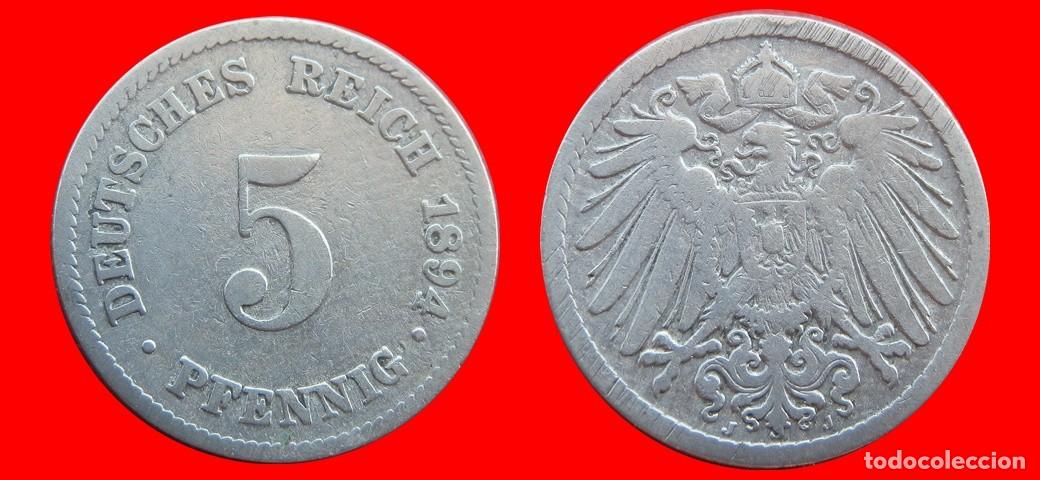 Monedas antiguas de Europa: 5 PFENNIG 1894J IMPERIO ALEMANIA-150562