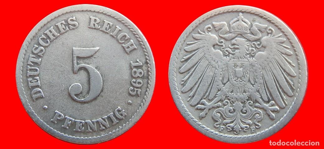 Monedas antiguas de Europa: 5 PFENNIG 1895F IMPERIO ALEMANIA-150563