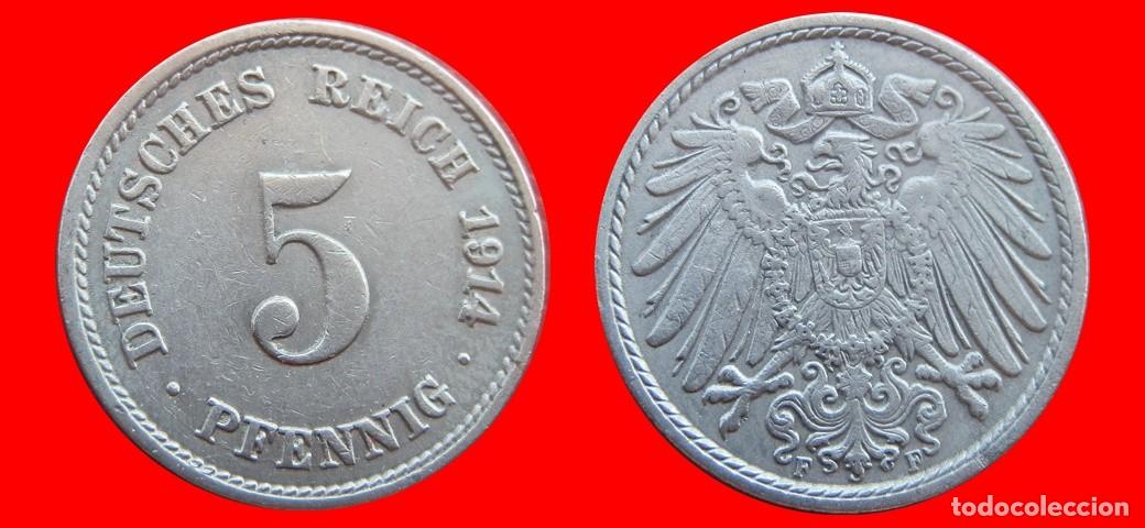 Monedas antiguas de Europa: 5 PFENNIG 1914F IMPERIO ALEMANIA-150572