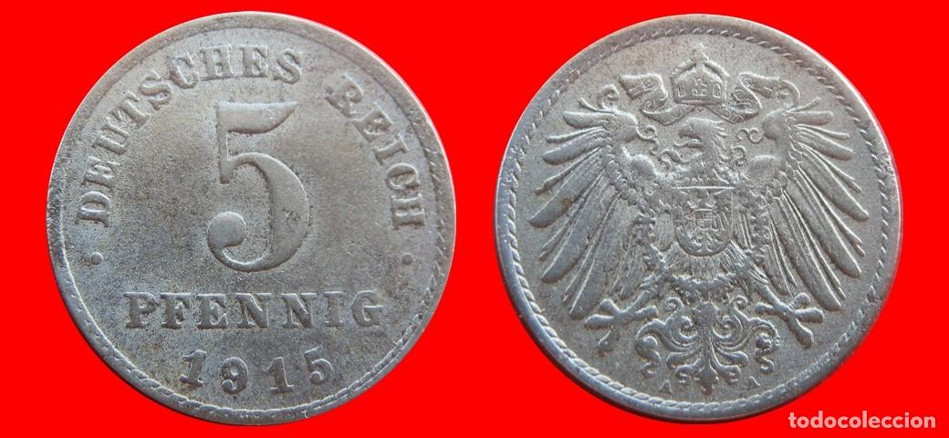 Monedas antiguas de Europa: 5 PFENNIG 1915A HIERRO IMPERIO ALEMANIA-150573