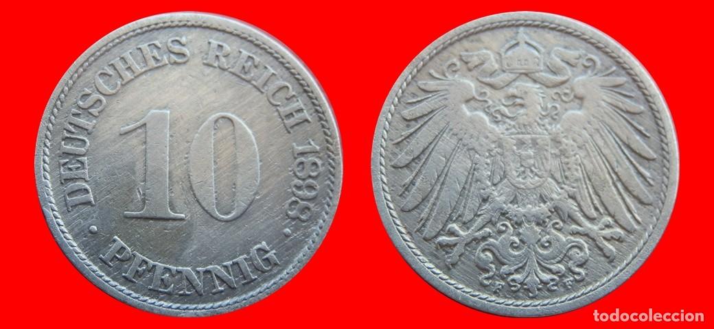 Monedas antiguas de Europa: 10 PFENNIG 1898F IMPERIO ALEMANIA-150576