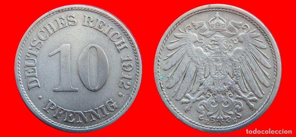Monedas antiguas de Europa: 10 PFENNIG 1912E IMPERIO ALEMANIA-150579
