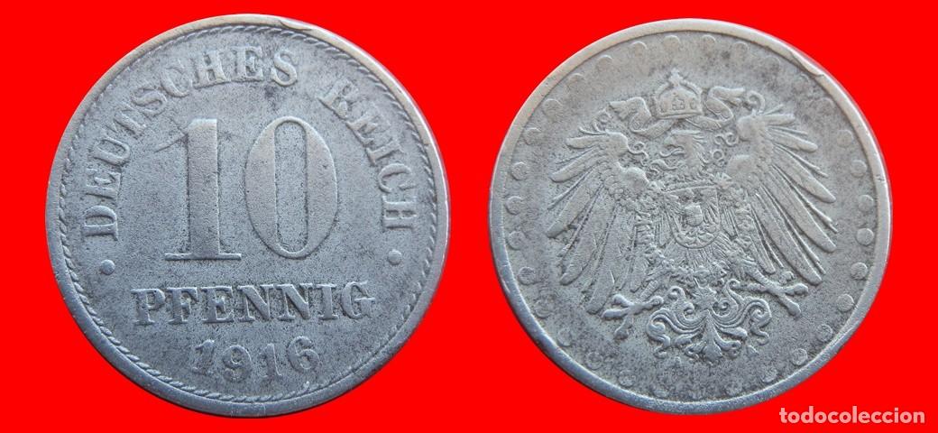 Monedas antiguas de Europa: 10 PFENNIG 1916A HIERRO IMPERIO ALEMANIA-150580