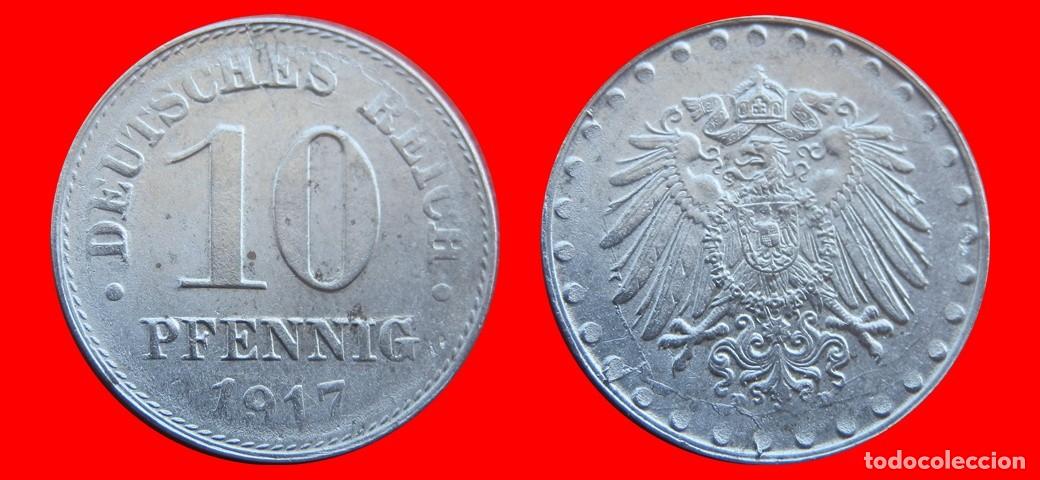 Monedas antiguas de Europa: 10 PFENNIG 1917D HIERRO IMPERIO ALEMANIA-150581