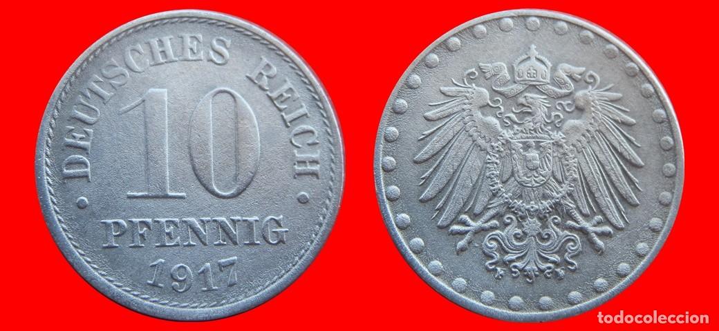 Monedas antiguas de Europa: 10 PFENNIG 1917F HIERRO IMPERIO ALEMANIA-150582