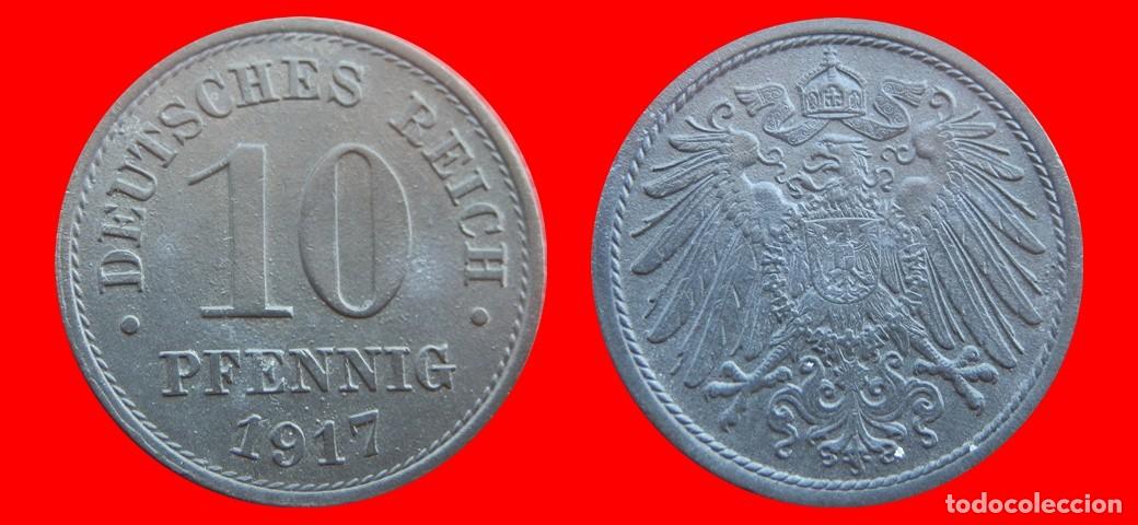 Monedas antiguas de Europa: 10 PFENNIG 1917 ZINC IMPERIO ALEMANIA-150585