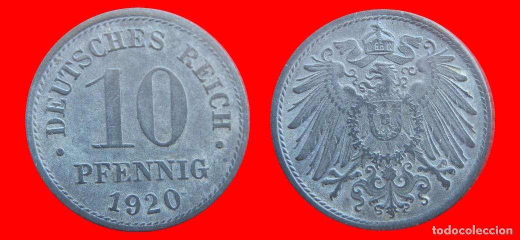 Monedas antiguas de Europa: 10 PFENNIG 1920 ZINC IMPERIO ALEMANIA-150586