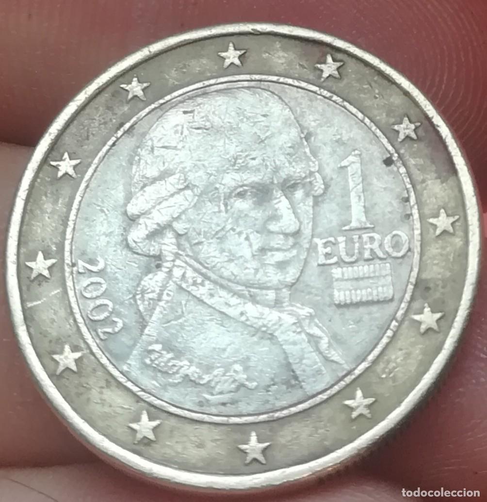Monedas antiguas de Europa: Moneda de 1 Euro Mozart 2002