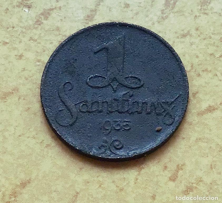 Old Coins of Europe: 1 santims de Letonia. A&ntilde;o 1935
