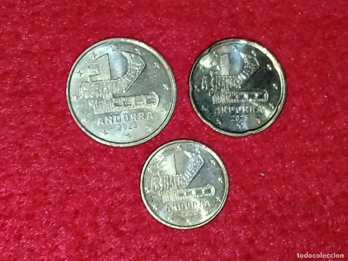 Monedas antiguas de Europa: 3 MONEDAS 50,20 Y 10 CENTIMOS ANDORRA 2025