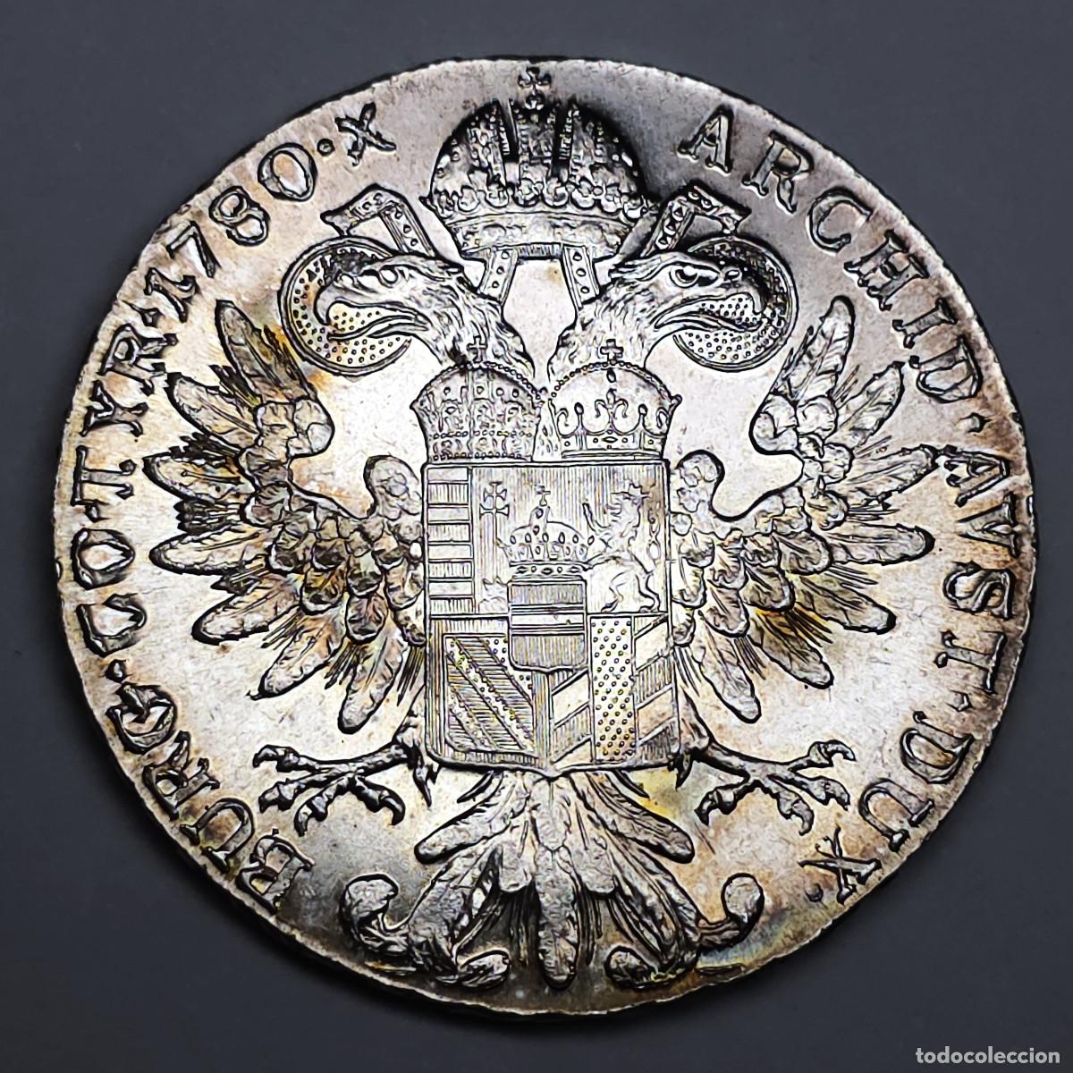 Monedas antiguas de Europa: MONEDA DE PLATA AUSTRIA THALER DE MARIA TERESA 1780 REACU&Ntilde;ACION SC PRECIOSA PATINA