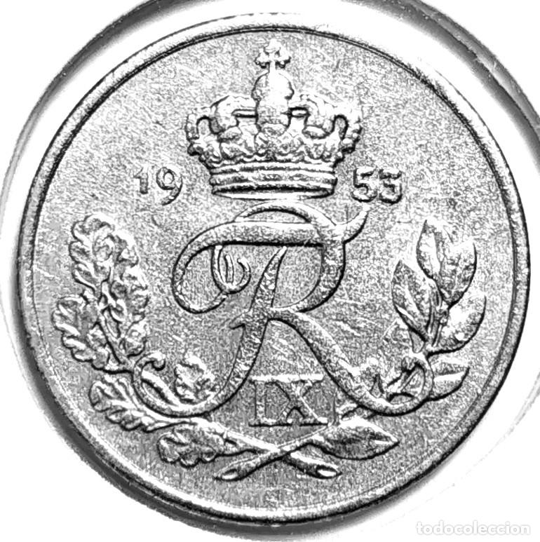 Monedas antiguas de Europa: DINAMARCA (1947-1972) - 10 ORE 1953 - REY FEDERICO IX - A - 3 GR. CUPRONIQUEL - DIAME 18 mm - KM#841