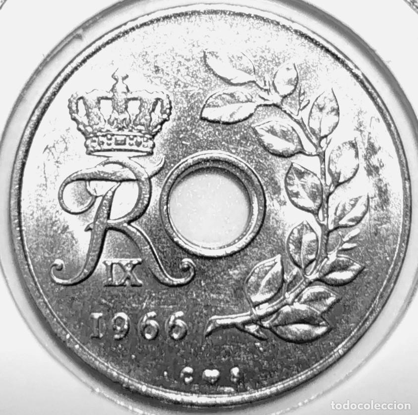 Monedas antiguas de Europa: DINAMARCA (1947-1972) - 25 ORE 1966 - REY FEDERICO IX - A - 4,30 GR. CUPRONIQUEL - DIAMETRO 23 mm