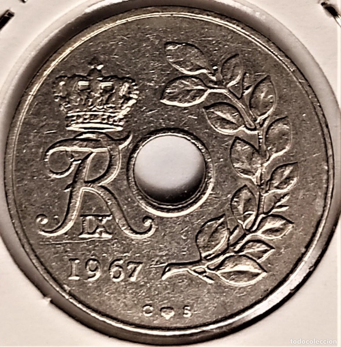Monedas antiguas de Europa: DINAMARCA (1947-1972) - 10 ORE 1967 - REY FEDERICO IX - A - 3 GR. CUPRONIQUEL - DIAMETRO 18 mm