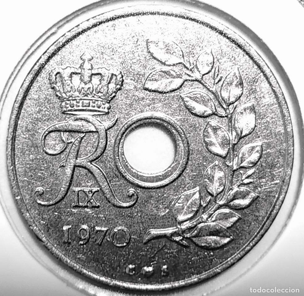 Monedas antiguas de Europa: DINAMARCA (1947-1972) - 25 ORE 1970 - REY FEDERICO IX - A - 4,30 GR. CUPRONIQUEL - DIAMETRO 23 mm