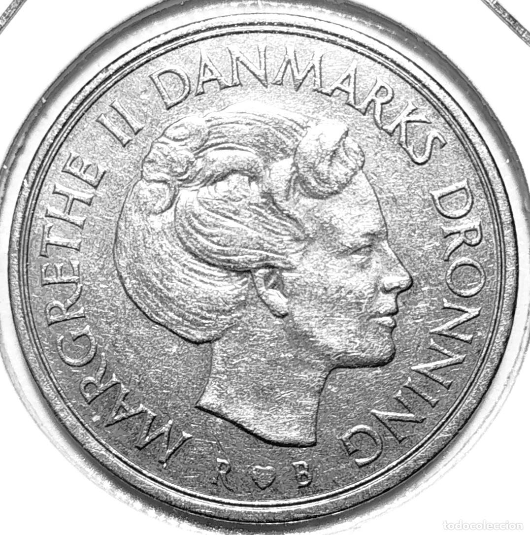 Monedas antiguas de Europa: DINAMARCA (1973-1989) - 1 CORONA 1982 - REINA MARGARITA II - A - 6,80 GR. CUPRONIQUEL