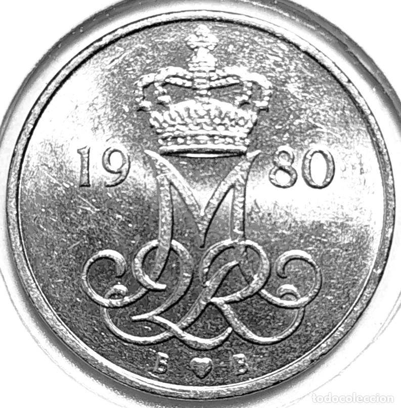 Monedas antiguas de Europa: DINAMARCA (1973-1989) - 10 ORE 1980 - REINA MARGARITA II - A - 3 GR. CUPRONIQUEL - DIAMETRO 18 mm