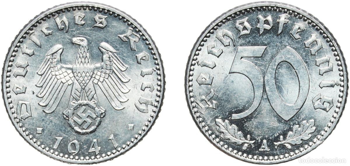 Monedas antiguas de Europa: Germany Third Reich 1941 A 50 Reichspfennig Aluminium Berlin Mint (31262834) 1.35g UNC KM 96 AKS 4