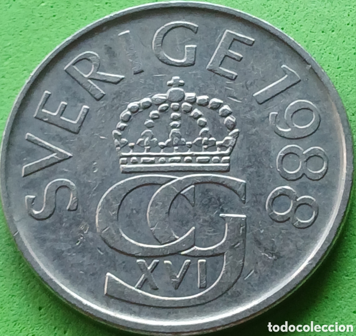 Monedas antiguas de Europa: Suecia 5 coronas 1988 km#853