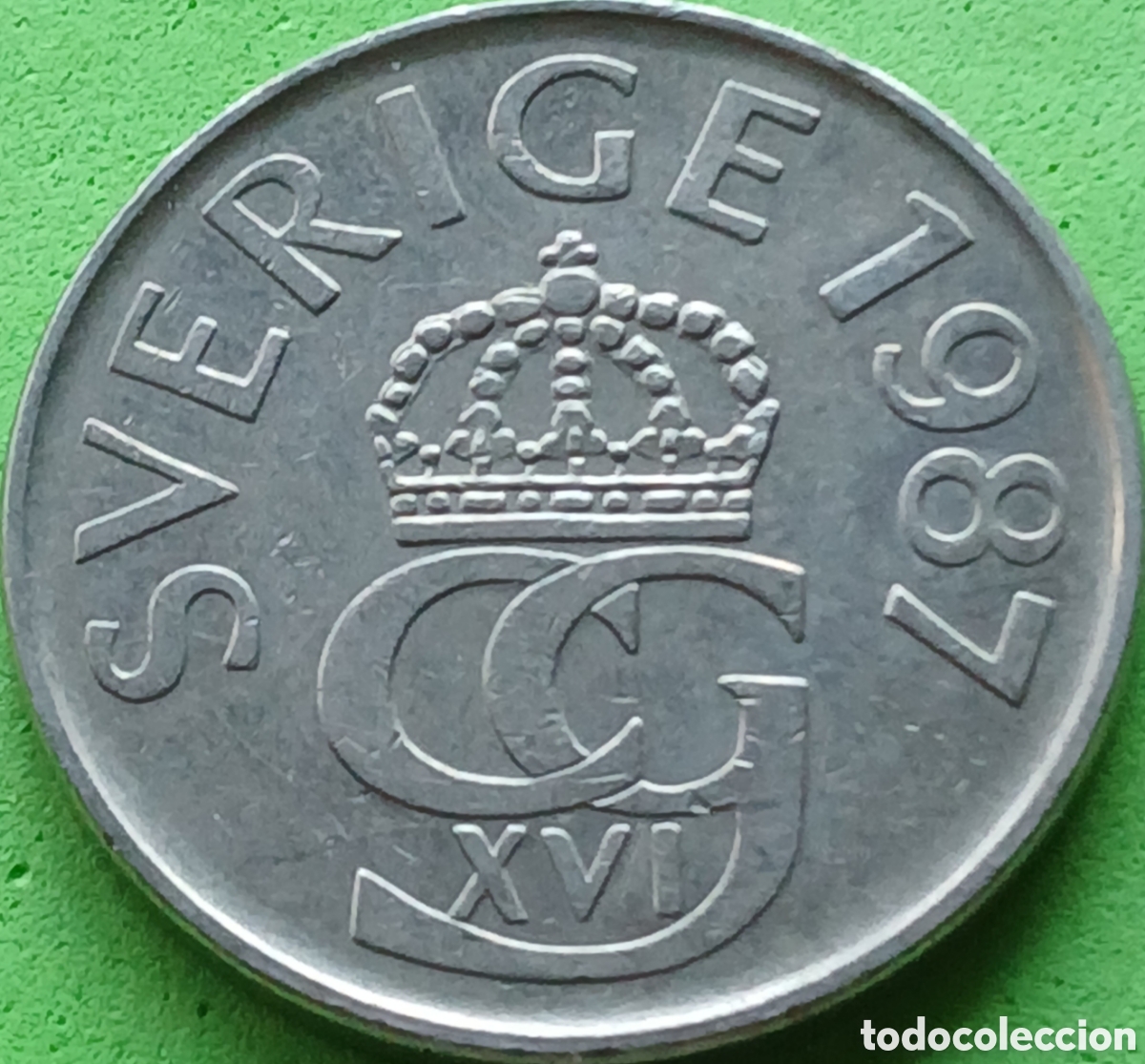 Monedas antiguas de Europa: Suecia 5 coronas 1987 km#853