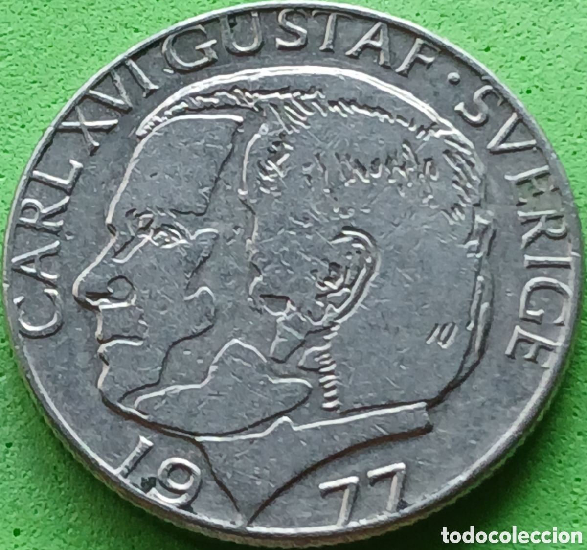Monedas antiguas de Europa: Suecia 1 corona 1977 km#852