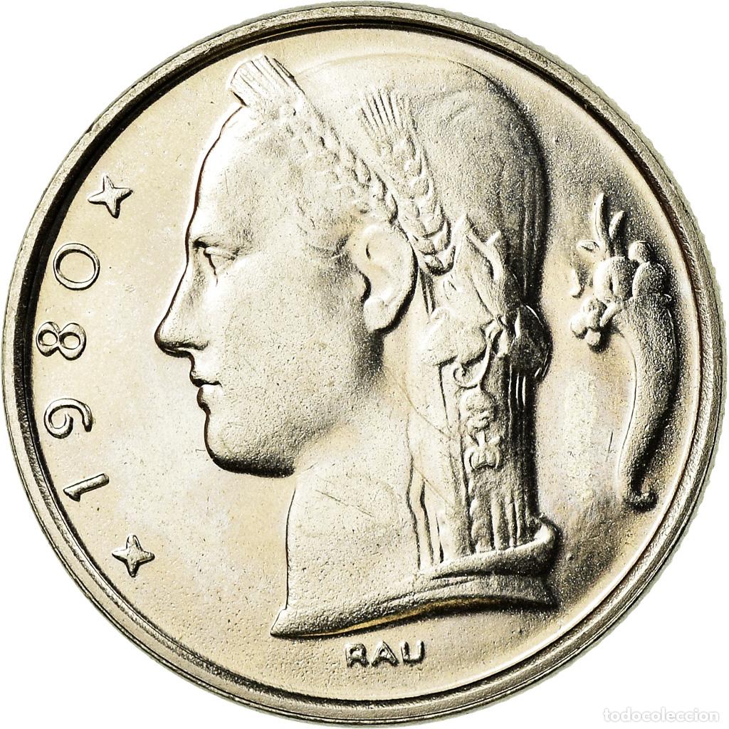 Monedas antiguas de Europa: [#757307] Moneda, B&eacute;lgica, 5 Francs, 5 Frank, 1980, SC, Cobre - n&iacute;quel, KM:134.1