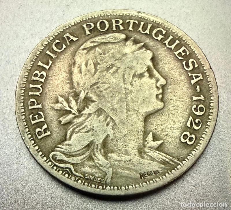 Monedas antiguas de Europa: 50 Centavos 1928 Rep&uacute;blica Portuguesa