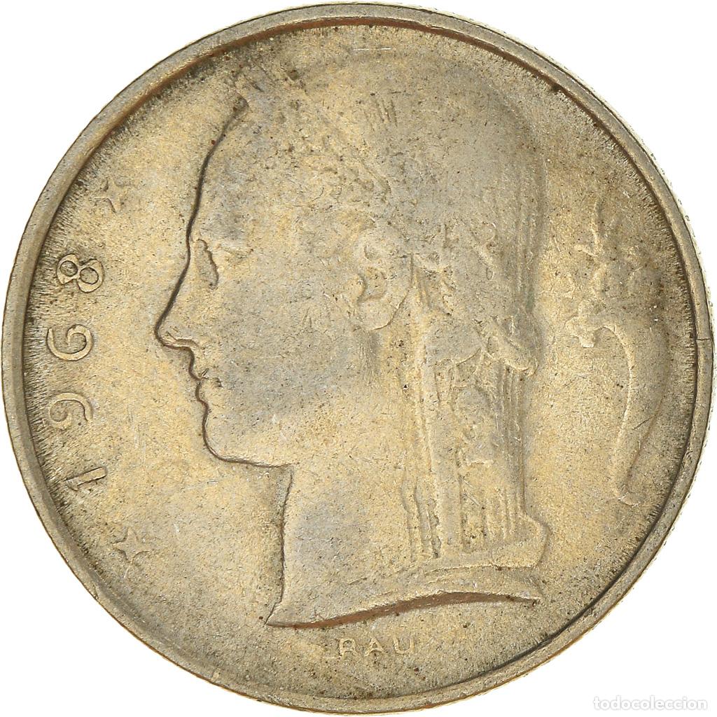 Monedas antiguas de Europa: [#952588] Moneda, B&eacute;lgica, 5 Francs, 5 Frank, 1968, BC+, Cobre - n&iacute;quel, KM:135.1