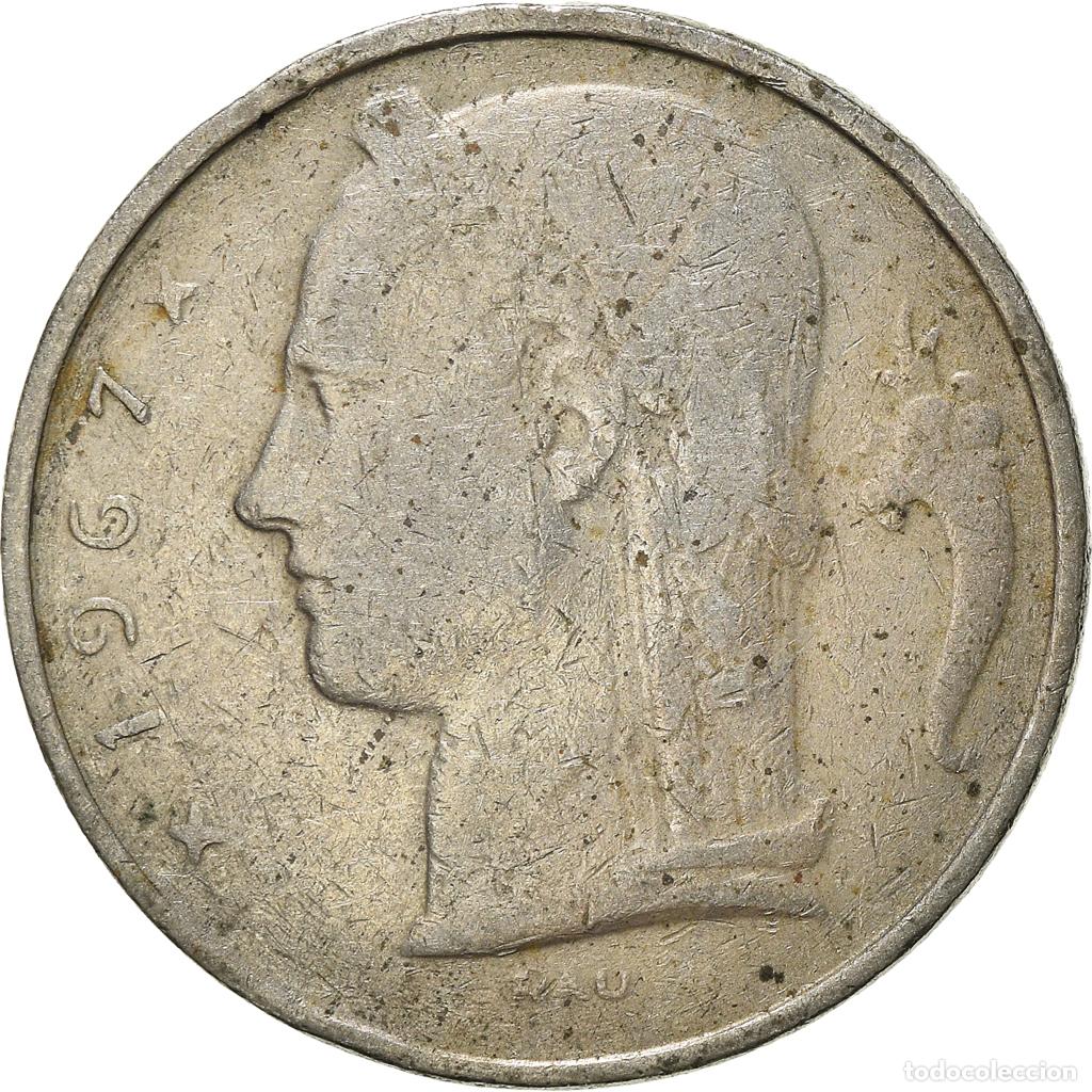 Monedas antiguas de Europa: [#956565] Moneda, B&eacute;lgica, 5 Francs, 5 Frank, 1967, BC+, Cobre - n&iacute;quel, KM:135.1