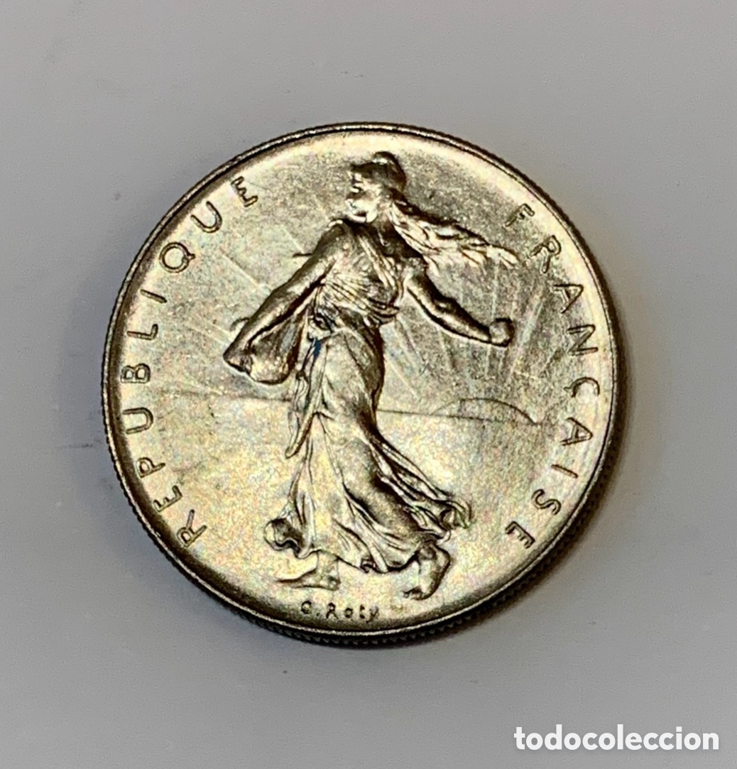 Monedas antiguas de Europa: Moneda. Republique Francaise. 1 Francs. 1974.