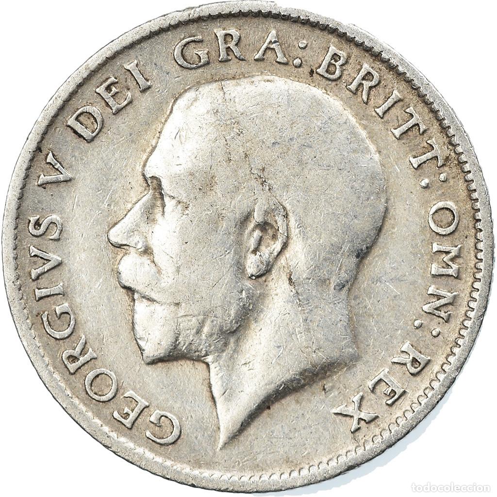 Monedas antiguas de Europa: [#796474] Moneda, Gran Breta&ntilde;a, George V, 6 Pence, 1913, MBC, Plata, KM:815