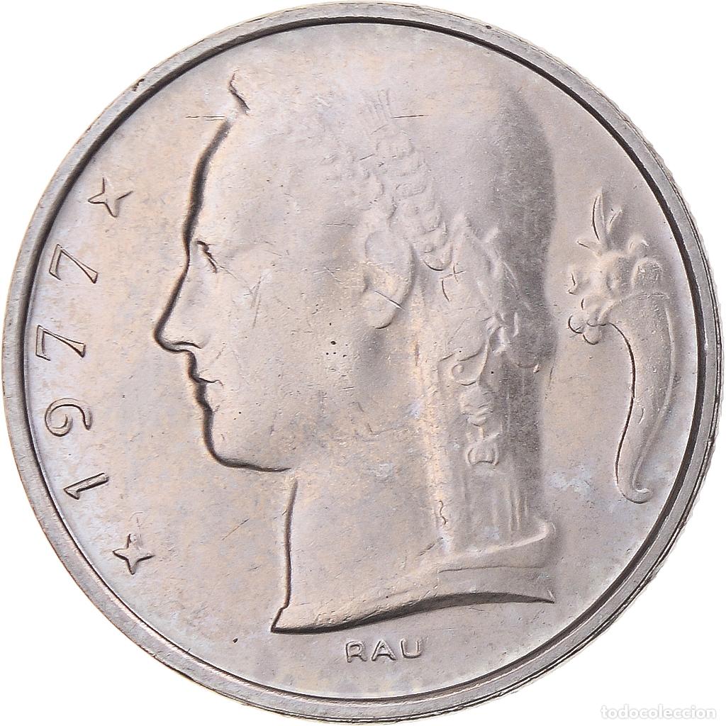 Monedas antiguas de Europa: [#1182357] Moneda, B&eacute;lgica, 5 Francs, 5 Frank, 1977, SC, Cobre - n&iacute;quel, KM:134.1