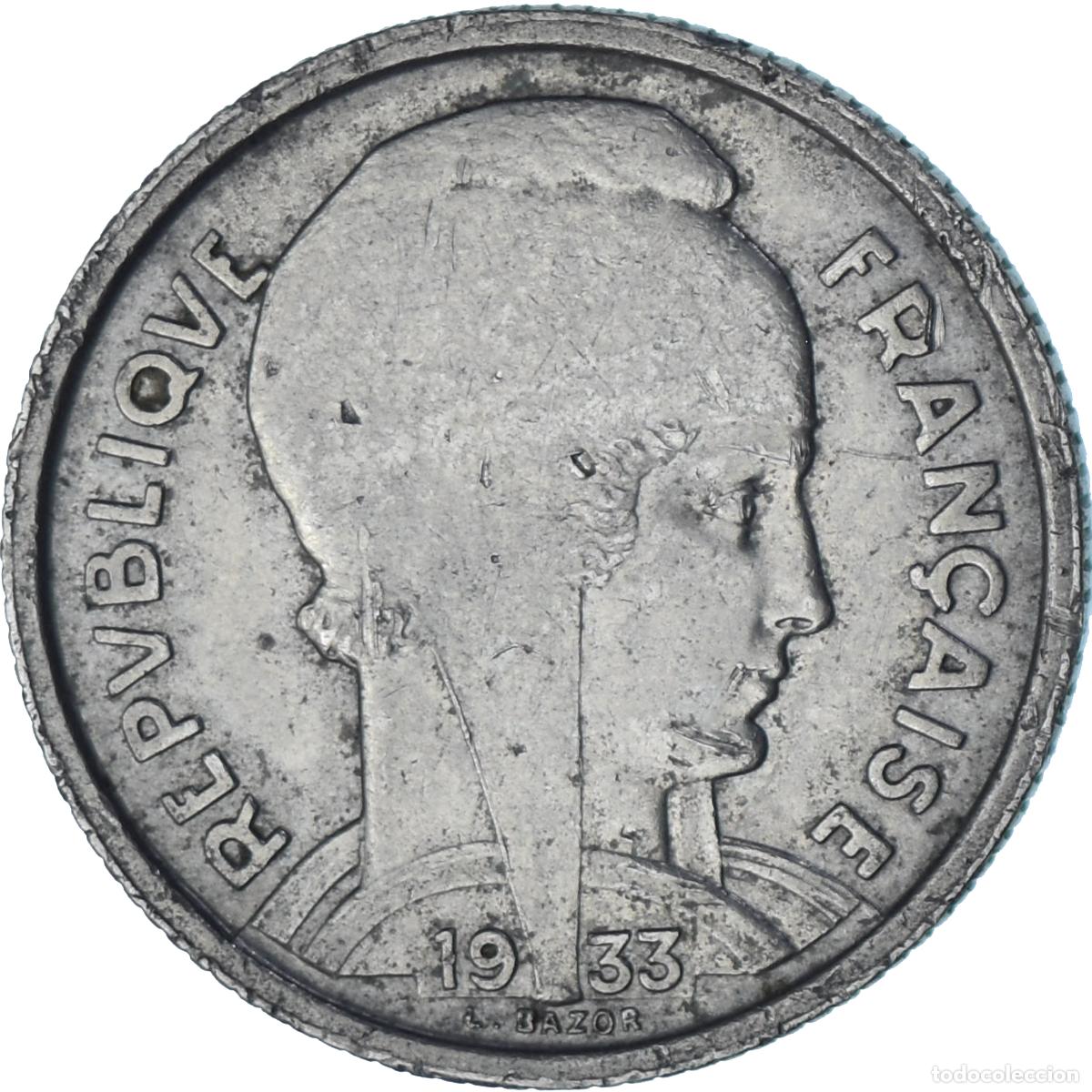 Monedas antiguas de Europa: [#1250229] Moneda, Francia, Bazor, 5 Francs, 1933, Paris, MBC, N&iacute;quel, KM:887, Gadoury:753