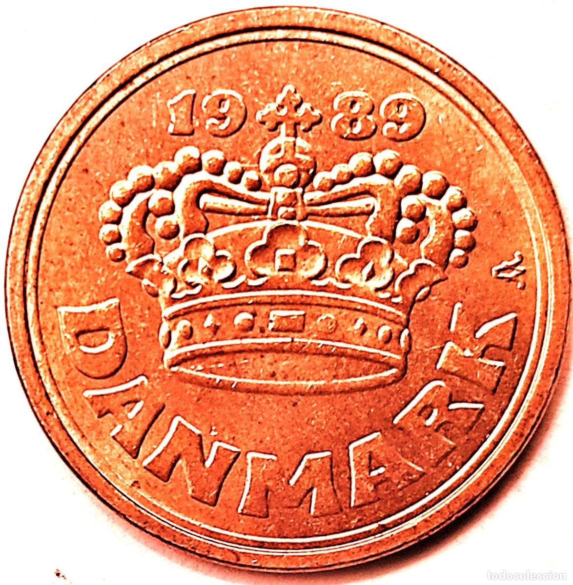 Moedas antigas da Europa: DINAMARCA (1989-) - 50 ORE 1989 - REINA MARGARITA II - A - 4,30 GR. BRONCE - DIAM 21,50 mm - KM#866