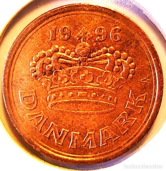 Monedas antiguas de Europa: DINAMARCA (1989-) - 25 ORE 1996 - REINA MARGARITA II - A - 2,80 GR. BRONCE - DIAMETRO 17,50 mm