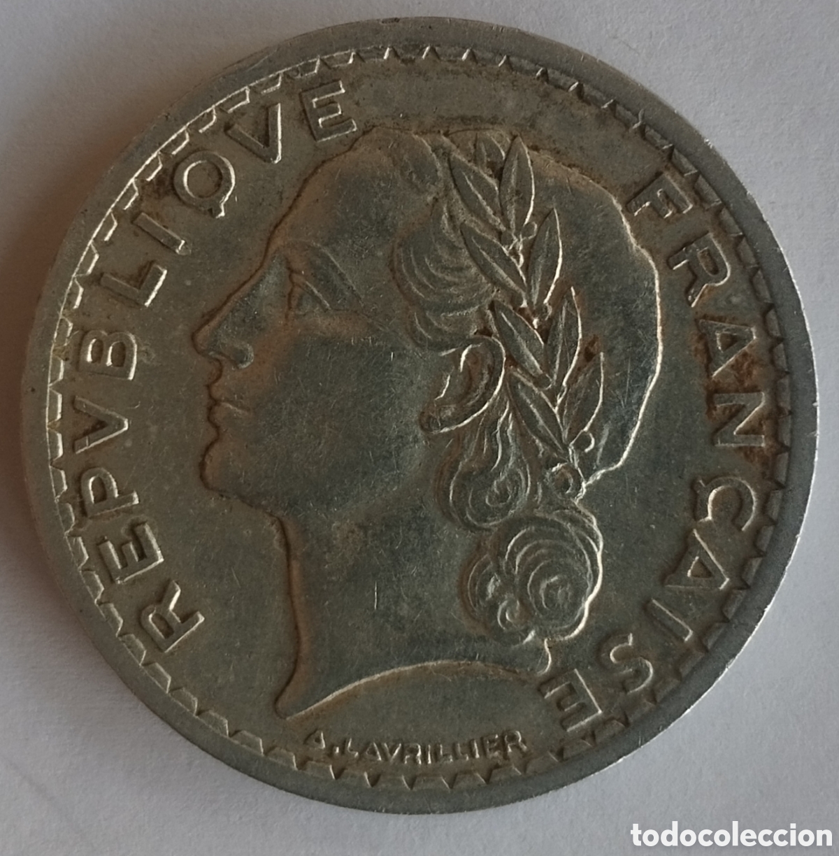 Monedas antiguas de Europa: MONEDA DE FRANCIA DE 5 FRANCOS 1946 (FOTO)