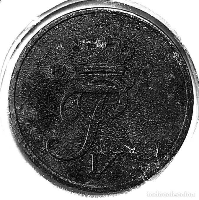 Monedas antiguas de Europa: DINAMARCA (1947-1972) - 1 ORE 1950 - REY FEDERICO IX - A - 1,60 GR. ZINC - DIAMETRO 16 mm - KM#839
