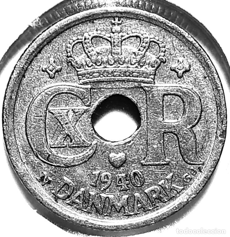Monedas antiguas de Europa: DINAMARCA (1912-1947) - 10 ORE 1940 - REY CRISTIAN X - A - 3 GR. CUPRONIQUEL - DIAMET 18 mm - KM#822