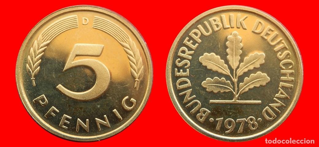 Monedas antiguas de Europa: 5 PFENNIG 1978-D PROOF BRD ALEMANIA-150589