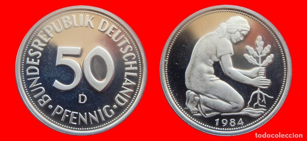 Monedas antiguas de Europa: 50 PFENNIG 1984-D PROOF BRD ALEMANIA-150592