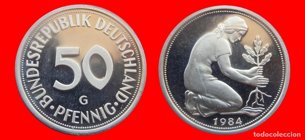 Monedas antiguas de Europa: 50 PFENNIG 1984-G PROOF BRD ALEMANIA-150593