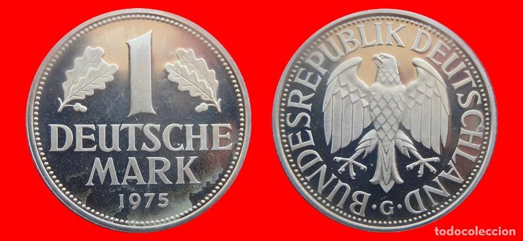 Monedas antiguas de Europa: 1 MARCO 1975-G PROOF BRD ALEMANIA-150594