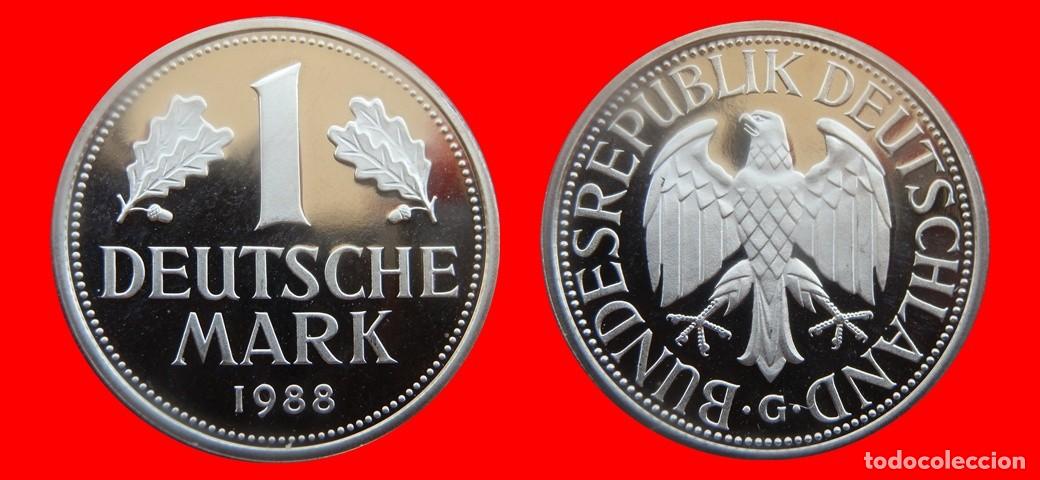 Monedas antiguas de Europa: 1 MARCO 1988-G PROOF BRD ALEMANIA-150595