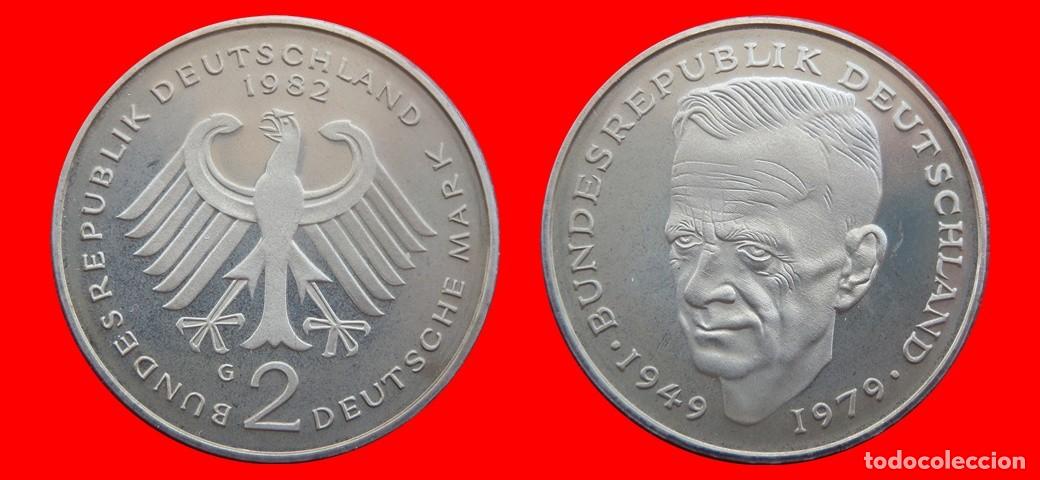 Monedas antiguas de Europa: 2 MARCOS 1982-G KURT SCHUMACHER PROOF BRD ALEMANIA-150601